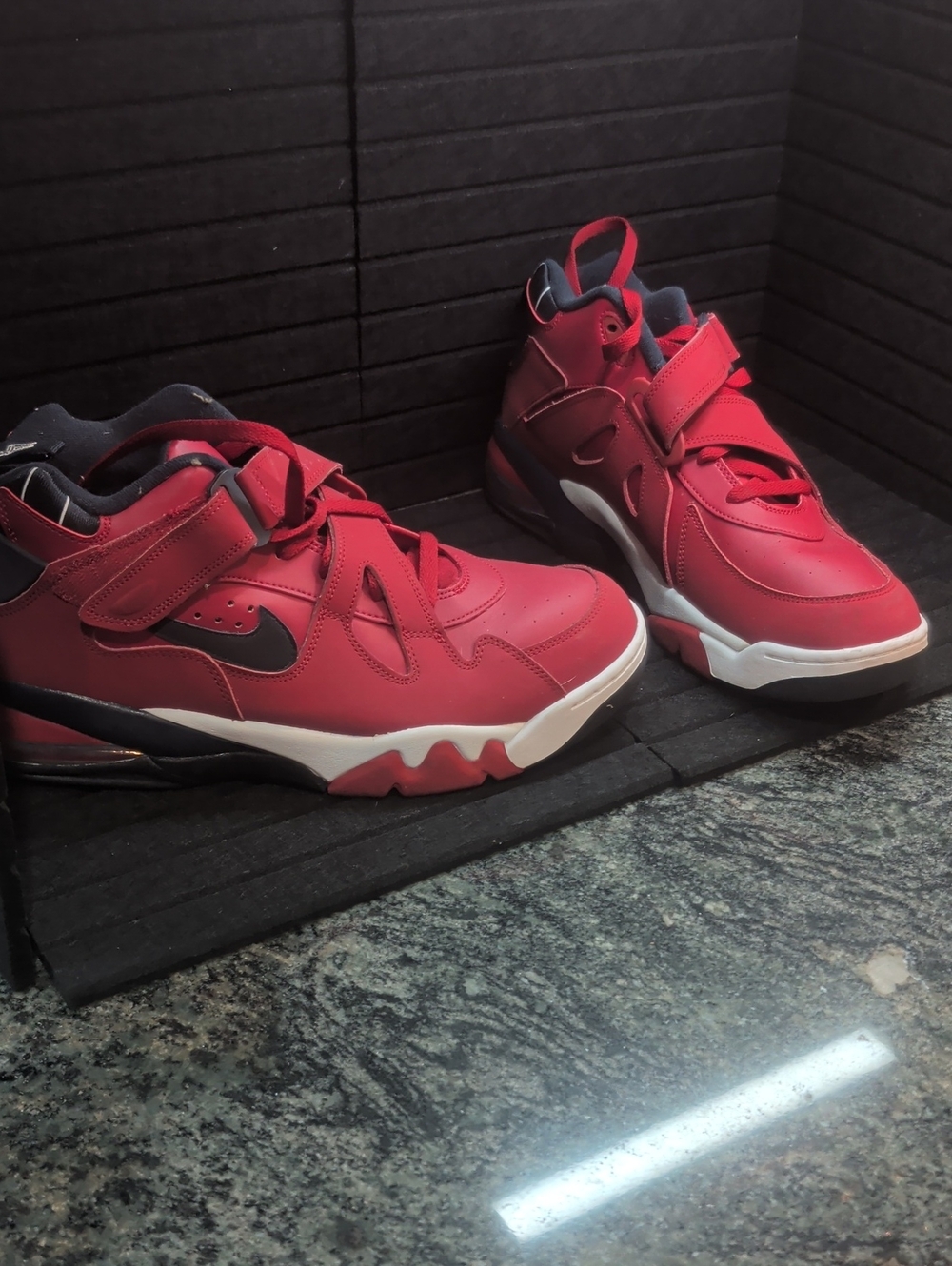 Nike Air Force MAD CB Men's Red and Black High-Top Sneakers